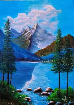 Akrylová malba na kvalitním plátně 50x70 , 50x60