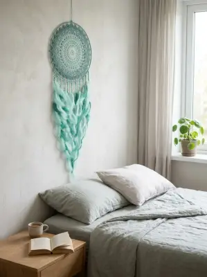 Zelený MAXI Lapač zlých snů Na louce 45 x 140 cm