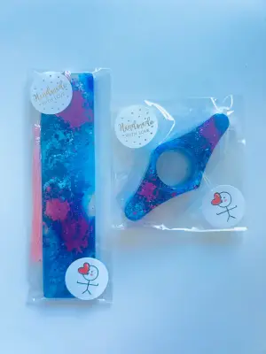 Set záložek modro-růžová