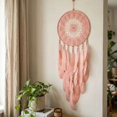 Lapač zlých snů 35 x 105 cm Lososový sen